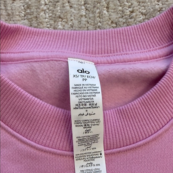 Alo crewneck candy heart pink - Picture 2 of 4